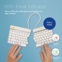 KEYBOARD WRL COMPACT BREAK/WHITE RGOSBUSWLWH R-GO TOOLS
