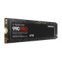 SSD, SAMSUNG, 990 PRO, 4TB, M.2, PCIe Gen4, NVMe, TLC, Write speed 6900 MBytes/sec, Read speed 7450 MBytes/sec, 2.3mm, TBW 2400 TB, MTBF 1500000 hours, MZ-V9P4T0BW