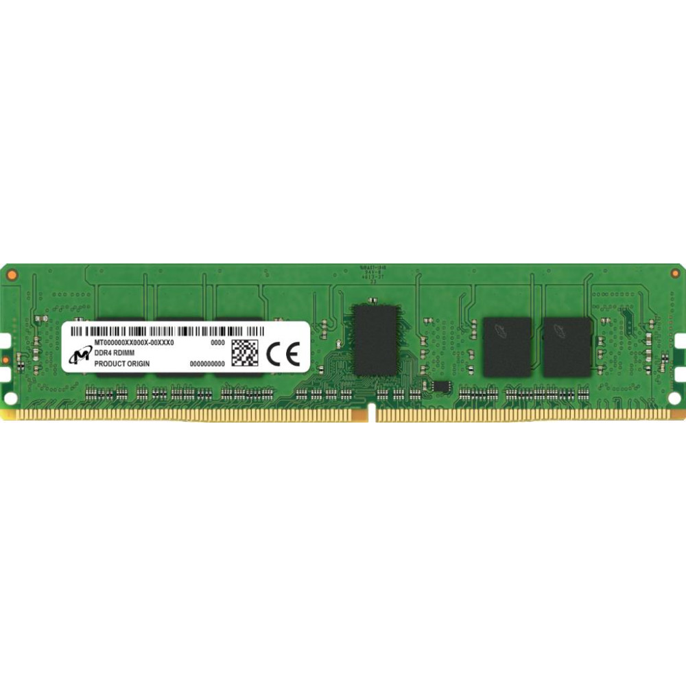 Server Memory Module, MICRON, DDR4, 8GB, RDIMM/ECC, 3200 MHz, CL 22, 1.2 V, Chip Organization 1024Mx72, MTA9ASF1G72PZ-3G2R Server Memory Module, MICRON, DDR4, 8GB, RDIMM/ECC, 3200 MHz, CL 22, 1.2 V, Chip Organization 1024Mx72, MTA9ASF1G72PZ-3G2R