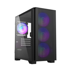 Case, MONTECH, AIR 100 ARGB, MidiTower, Case product features Transparent panel, Not included, MicroATX, MiniITX, Colour Black, AIR100ARGB(B)