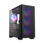 Case, MONTECH, AIR 100 ARGB, MidiTower, Case product features Transparent panel, Not included, MicroATX, MiniITX, Colour Black, AIR100ARGB(B)