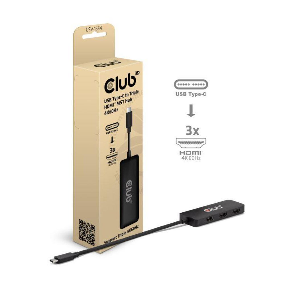 I/O HUB USB-C HDMI TRIPLE/CSV-1554 CLUB3D I/O HUB USB-C HDMI TRIPLE/CSV-1554 CLUB3D