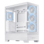 Case, ASUS, ASUS A31 PLUS Case, MidiTower, Case product features Transparent panel, ATX, BTX, MicroATX, MiniITX, Colour White, A31PLUSTGARGBWHITE