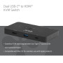 VIDEO SWITCH KVM USB-C TO HDMI/DUAL CSV-2512 CLUB3D