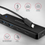 I/O HUB USB-C TRAVEL/0.19M HUE-C2C AXAGON