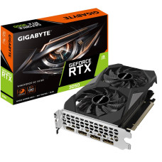 Graphics Card, GIGABYTE, NVIDIA GeForce RTX 3050, 6 GB, GDDR6, 96 bit, PCIE 4.0 16x, Memory 14000 MHz, GPU 1477 MHz, 2xHDMI, 2xDisplayPort, GV-N3050WF2OCV2-6GD