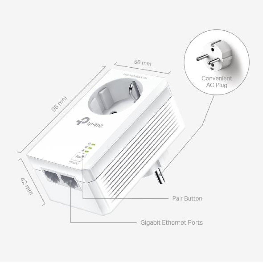 NET POWERLINE ADAPTER 1000MBPS/TL-PA7027P KIT TP-LINK NET POWERLINE ADAPTER 1000MBPS/TL-PA7027P KIT TP-LINK
