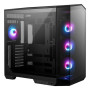 Case, MSI, MAG PANO 100R PZ, MidiTower, Case product features Transparent panel, ATX, MicroATX, MiniITX, Colour Black, MAGPANO100RPZ