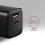 MOBILE CHARGER WALL USB 30W/2PORT BLACK ACU-PQ30 AXAGON