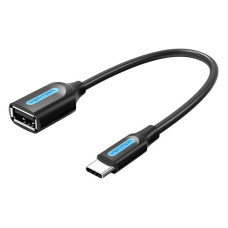 CABLE USB2.0C MALE TO A FEMALE/0.15M BLACK CCSBB VENTION