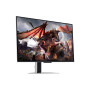 Monitor, SAMSUNG, 32, Gaming/Smart/4K, Panel OLED, 3840x2160, 16:9, 0.03 ms, Speakers, Swivel, Pivot, Height adjustable, Tilt, Colour Silver, LS32DG802SUXDU