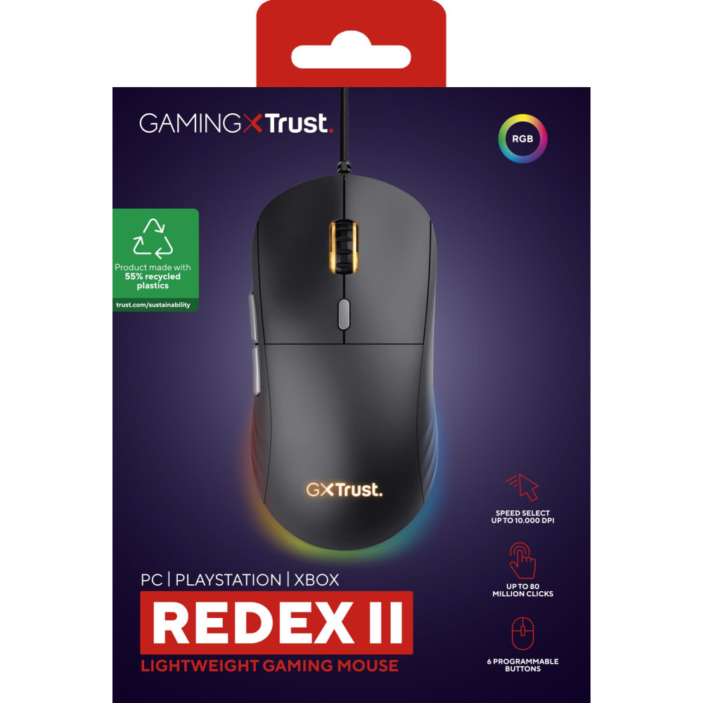 MOUSE USB OPTICAL LIGHTWEIGHT/GXT925 REDEX II 25125 TRUST MOUSE USB OPTICAL LIGHTWEIGHT/GXT925 REDEX II 25125 TRUST