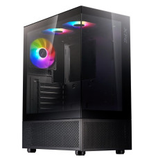 Case, ADATA, INVADER X MINI, MidiTower, Case product features Transparent panel, ATX, MicroATX, MiniITX, Colour Black, INVADERXMINIMT-BKCWW