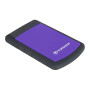 External HDD, TRANSCEND, StoreJet, 4TB, USB 3.0, Colour Purple, TS4TSJ25H3P
