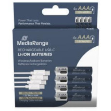 BATTERY RECH. LI-ION AAA 1.5V/500MAH 4P MRBAT160 MEDIARANGE