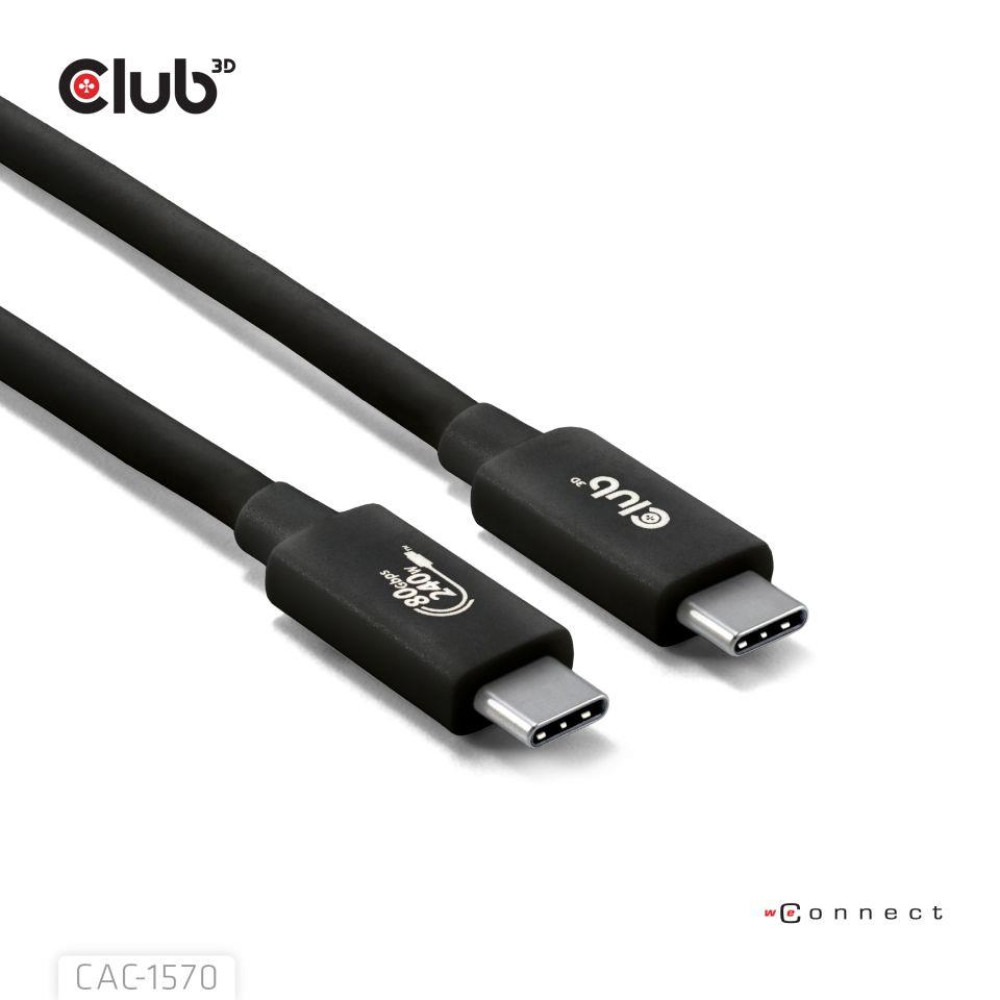 CABLE USB-C TO USB-C 1.2M/BLACK CAC-1570 CLUB3D CABLE USB-C TO USB-C 1.2M/BLACK CAC-1570 CLUB3D