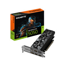 Graphics Card, GIGABYTE, NVIDIA GeForce RTX 5050, 8 GB, GDDR6, 128 bit, PCIE 5.0 16x, GPU 2587 MHz, Triple slot Fansink, GV-N5050OC-8GL1.0