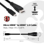 CABLE MICRO HDMI TO HDMI 1M/M/M CAC-1351 CLUB3D