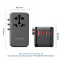 POWER ADAPTER TRAVEL 4PORT/BLACK FJGB0 VENTION