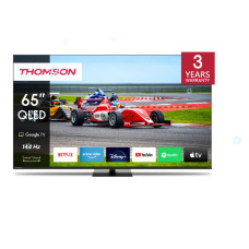 TV Set, THOMSON, 65, 4K/Smart, QLED, 3840x2160, Wireless LAN, Bluetooth, Google TV, Black, 65QG7C14