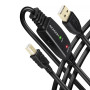 CABLE USB2.0 A-M/B-M ACTIVE/20M ADR-220B AXAGON
