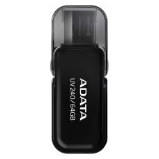 MEMORY DRIVE FLASH USB2 64GB/BLACK AUV240-64G-RBK ADATA MEMORY DRIVE FLASH USB2 64GB/BLACK AUV240-64G-RBK ADATA