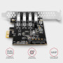 I/O CARD USB PCIE 4PORT/PCEU-43RS AXAGON