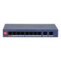 Switch, DAHUA, DH-CS4010-8ET2GT-60, Switch layer L2, 8xRJ-45 ports, RJ-45 Ports Type Fast Ethernet (10/100), 2xGigabit Ethernet (copper) ports quantity, 8xPower over Ethernet (PoE) ports quantity, Total Power over Ethernet (PoE) budget 60 W, CS4010-8ET2GT