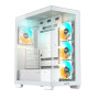 Case, GIGABYTE, MidiTower, Case product features Transparent panel, ATX, MicroATX, MiniITX, Colour White, GB-C500PIST