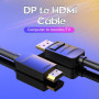 CABLE DP TO HDMI 2M/BLACK HADBH VENTION