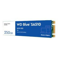 SSD,WESTERN DIGITAL,Blue SA510,250GB,M.2,SATA 3.0,Write speed 440 MBytes/sec,Read speed 555 MBytes/sec,2.38mm,TBW 100 TB,MTBF 1750000 hours,WDS250G3B0B