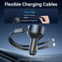 MOBILE CHARGER CAR USB/3P BLACK FFOB0 VENTION
