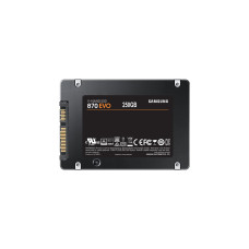 SSD, SAMSUNG, 870 EVO, 250GB, SATA, MLC, Write speed 530 MBytes/sec, Read speed 560 MBytes/sec, 2,5, TBW 150 TB, MTBF 1500000 hours, MZ-77E250B/EU