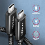 CABLE USB-C TO USB-C 1M 240W/BRAID BLK BUCM2-CM10AB AXAGON