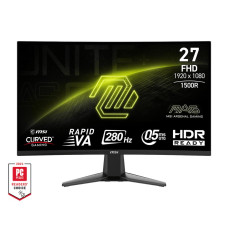 LCD Monitor, MSI, MAG 276CXF, 27, Curved, Matte, Panel VA, 1920x1080, 16:9, 280 Hz, 0.5 ms, Colour Black, MAG276CXF