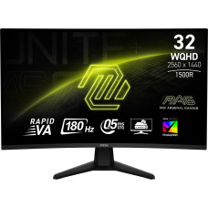 LCD Monitor, MSI, MAG 32CQ6F, 31.5, Gaming/Curved, Panel VA, 2560x1440, 16:9, 180 Hz, 0.5 ms, MAG32CQ6F