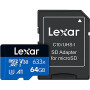 MEMORY MICRO SDXC 64GB UHS-I/W/ADAPTER LSDMI64GBB633A LEXAR