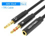 CABLE AUDIO 2X3.5MM TO 3.5MM/0.3M BBTBY VENTION