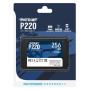 SSD, PATRIOT, P220, 256GB, SATA, Write speed 490 MBytes/sec, Read speed 550 MBytes/sec, 2,5, TBW 120 TB, P220S256G25