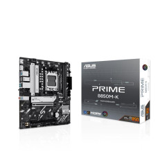 Mainboard, ASUS, AMD B850, SAM5, Micro-ATX, Memory DDR5, Memory slots 2, 1xPCI-Express 4.0 16x, 1xPCI-Express 5.0 16x, 2xM.2, 1xHDMI, 1xDisplayPort, 4xUSB 2.0, 4xUSB 3.2, 1xPS/2, 3xAudio port, PRIMEB850M-K