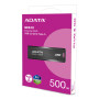 External SSD, ADATA, SC610, 500GB, USB 3.2, Write speed 500 MBytes/sec, Read speed 550 MBytes/sec, SC610-500G-CBK/RD