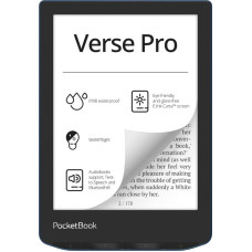 E-Reader, POCKETBOOK, Verse Pro, 6, 1072x1448, 1xUSB-C, Wireless LAN, Bluetooth, Azure, PB634-A-WW