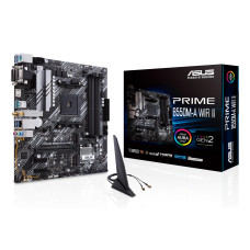 Mainboard, ASUS, AMD B550, SAM4, MicroATX, Memory DDR4, Memory slots 4, 2xPCI-Express 3.0 1x, 1xPCI-Express 4.0 16x, 2xM.2, 1x15pin D-sub, 1xDVI-D, 1xHDMI, 2xAudio-In, 1xAudio-Out, 6xUSB 3.2, 1xPS/2, 1xRJ45, PRIMEB550M-AWIFIII