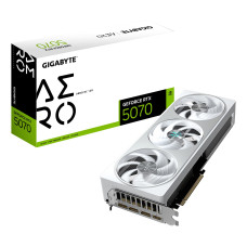 Graphics Card, GIGABYTE, NVIDIA, GeForce RTX 5070, 2625 MHz, 12 GB, GDDR7, 192 bit, PCI Express x16 5.0, Active, GV-N5070AEROOC-12GD Graphics Card, GIGABYTE, NVIDIA, GeForce RTX 5070, 2625 MHz, 12 GB, GDDR7, 192 bit, PCI Express x16 5.0, Active, GV-N5070AEROOC-12GD