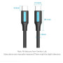 CABLE USB-C TO USB-C/1M BLACK COSBF VENTION