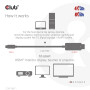 CABLE MINIDP TO HDMI 1.8M/M/M CAC-1187 CLUB3D