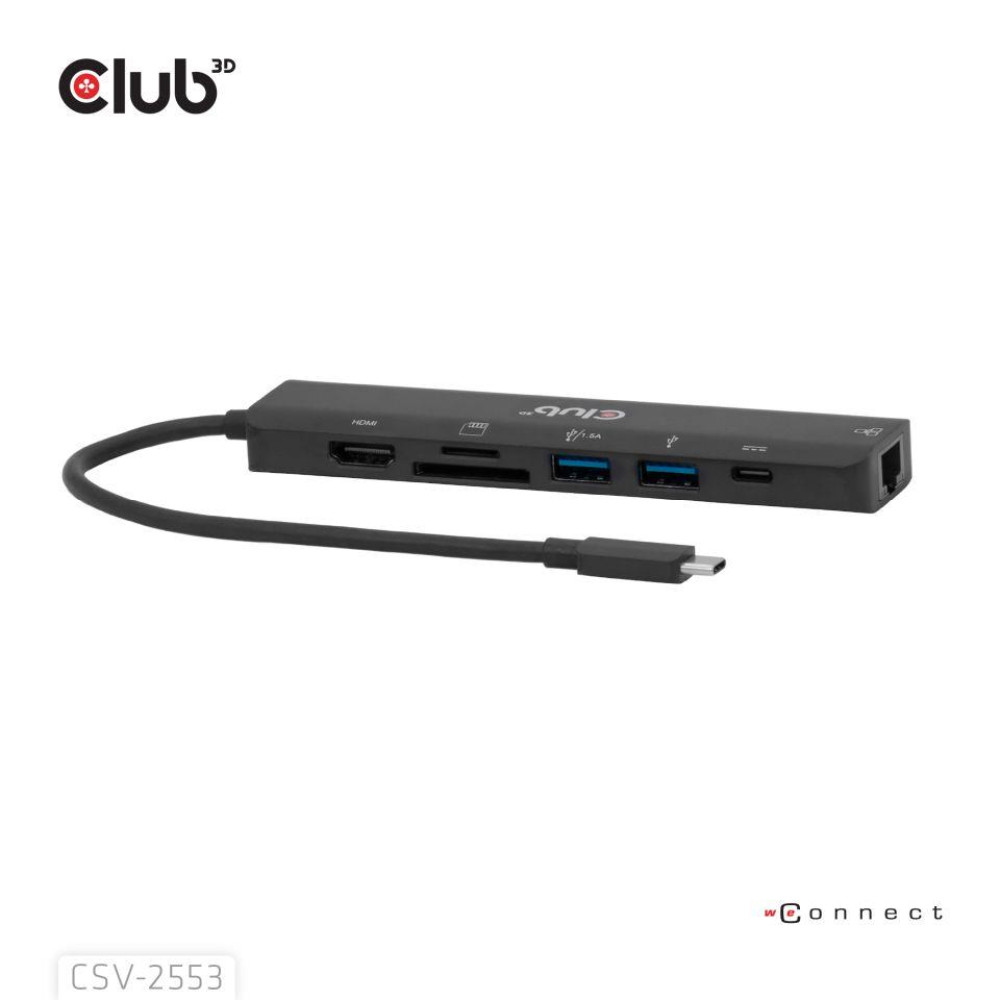 I/O HUB 7IN1 USB-C HDMI/100W CSV-2553 CLUB3D I/O HUB 7IN1 USB-C HDMI/100W CSV-2553 CLUB3D
