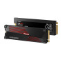 SSD, SAMSUNG, 990 PRO with Heatsink, 4TB, M.2, PCIe Gen4, NVMe, TLC, Write speed 6900 MBytes/sec, Read speed 7450 MBytes/sec, TBW 2400 TB, MTBF 1500000 hours, MZ-V9P4T0CW