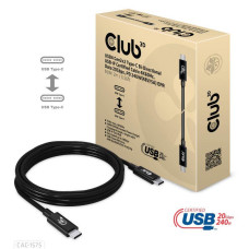 CABLE USB-C TO USB-C 2M/M/M CAC-1575 CLUB3D CABLE USB-C TO USB-C 2M/M/M CAC-1575 CLUB3D