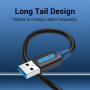 CABLE USB3.0 MALE TO MALE/2M BLACK CONBH VENTION